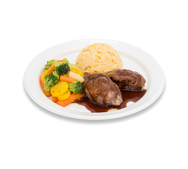 Schweinsbäggli an Balsamicojus