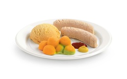 [459] Püriert: Wienerli mit Bratkartoffeln